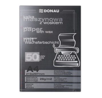 Kalka maszynowa DONAU z woskiem, A4, 50szt., czar