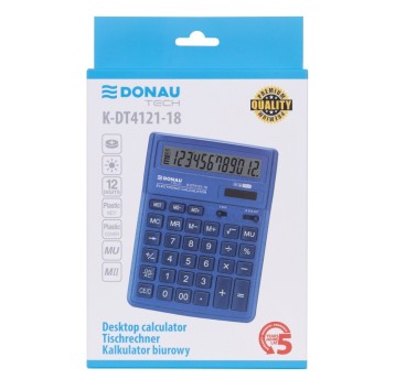 Kalkulator DONAU TECH 12-cyfr. 190x143x40 granat