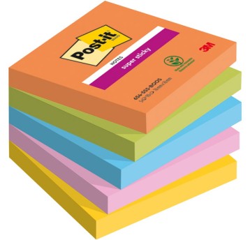 Karteczki Post-it® SS BOOST, 76x76mm, 5x90 kart.