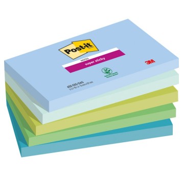 Karteczki Post-it® SS OASIS, 76x127mm, 5x90 kart.