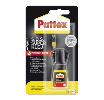 Klej z pędzelkiem SUPER PATTEX S.O.S., 5g