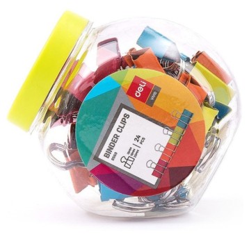 Klips do akt 15mm/19mm/25mm mix kolorów E8560 DELI