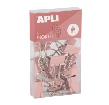Klipy APLI Up North 19mm 15szt zawieszka różowe