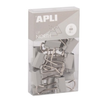 Klipy APLI Up North 19mm 15szt zawieszka szare