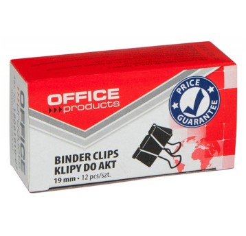 Klipy do dokumentów OFFICE PRODUCTS, 19mm, 12szt.,