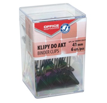 Klipy do dokumentów OFFICE PRODUCTS, 41mm, 6szt.,