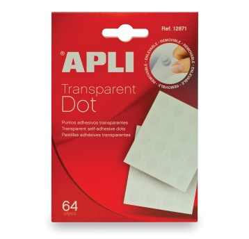 Kółka mocujące APLI typu "dot", usuwalne, 64szt.,