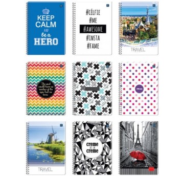 Kołonotatnik A4 160k kratka miękka oprawa INTERDR