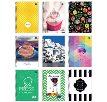 Kołonotatnik A5 50k kratka miękka oprawa INTERDRU