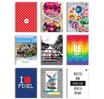 Kołonotatnik A5 80k kratka miękka oprawa INTERDRU