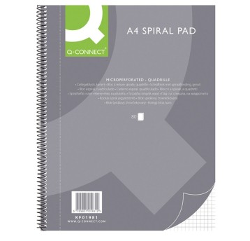 Kołonotatnik Q-CONNECT, A4, w kratkę, 80 kart., 7