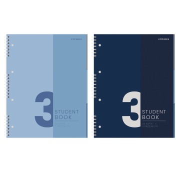 Kołozeszyt B5 100k kratka 3 przedmioty STUDENT BOO
