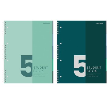 Kołozeszyt B5 100k kratka 5 przedmiotów STUDENT BO