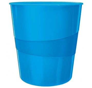 Kosz na śmieci 15L LEITZ WOW niebieski metalik 52
