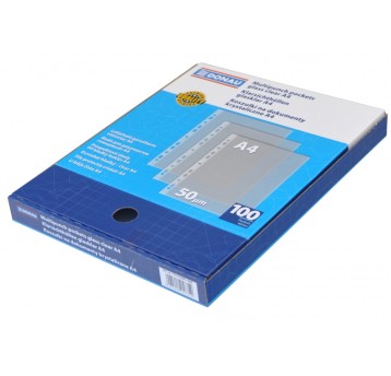 Koszulki na dokumenty DONAU, PP, A4, krystal, 50m