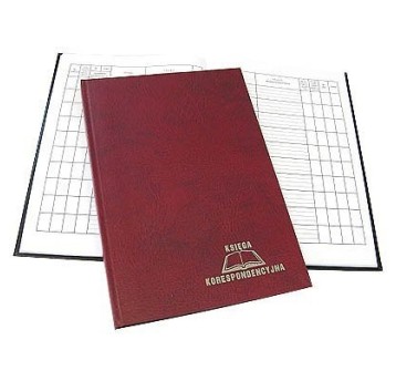 Książka korespondencyjna A4 192k - bordo WARTA 18