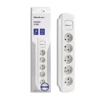 Listwa zasilająca | 5 gniazd | 1.8m | Biała