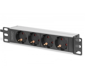 Listwa zasilająca do szaf 10" RACK 4xSchuko 2m 1xU