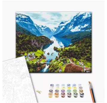 Malowanie po numerach BRUSHME, 40x50 cm, Alpy, 1