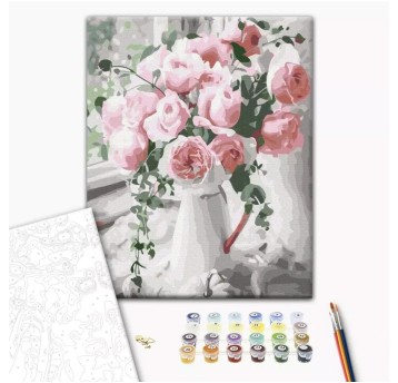 Malowanie po numerach BRUSHME, 40x50 cm, bukiet