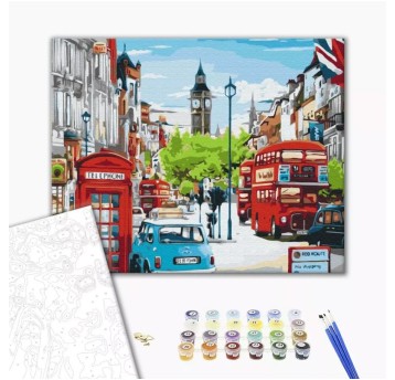 Malowanie po numerach BRUSHME, 40x50 cm, godzina