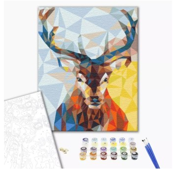 Malowanie po numerach BRUSHME, 40x50 cm, jeleń w k