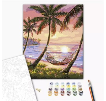 Malowanie po numerach BRUSHME, 40x50 cm, rajski