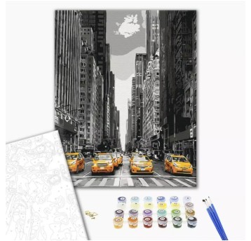 Malowanie po numerach BRUSHME, 40x50 cm, taksówka