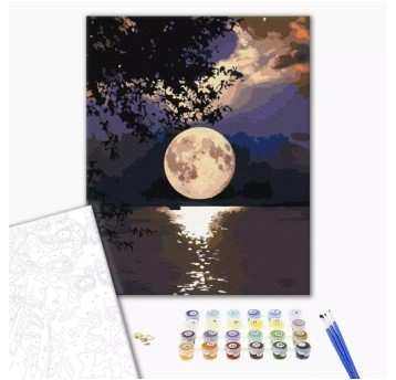 Malowanie po numerach BRUSHME, 40x50 cm, zachód sł