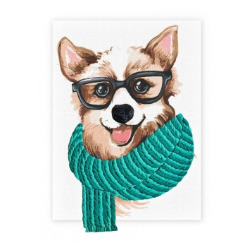 Malowanie po numerach IDEYKA&OCTO, 30x40cm, corgi