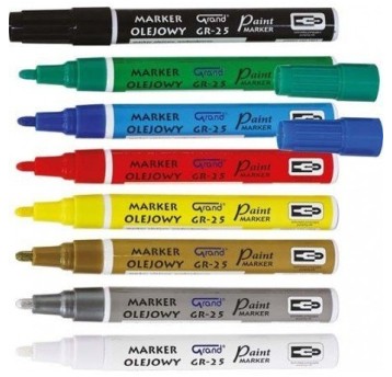 Marker olejowy GR-25 srebrny GRAND