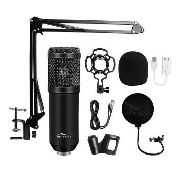 Mikrofon studyjny z zestawem akcesoriów pojemności