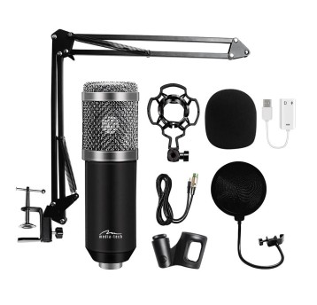 Mikrofon studyjny z zestawem akcesoriów pojemności