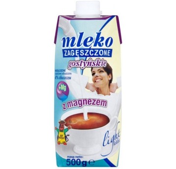 Mleko GOSTYŃ niesł. light z magnez 4% 500g