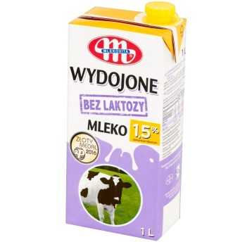 Mleko Wydojone UHT bez laktozy 1,5% 1L