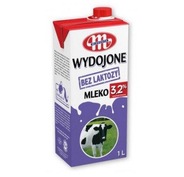 Mleko WYDOJONE UHT bez laktozy 3,2% 1l