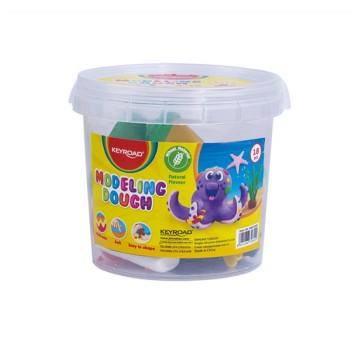 Modelina KEYROAD, 40g x 8szt, 10 foremek, w wiader