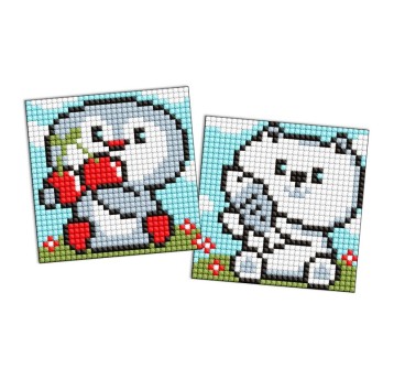 Mozaika IDEYKA magnes 9x9 kids – pingwin i miś