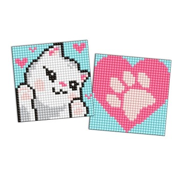 Mozaika IDEYKA naklejka 9x9 kids – białe łapy