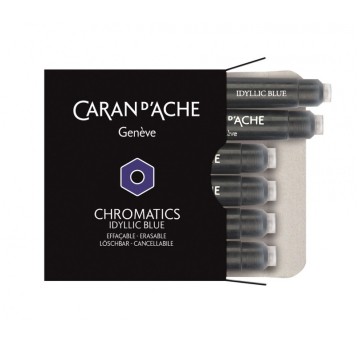 Naboje CARAN D'ACHE Chromatics Idyllic Blue, 6szt