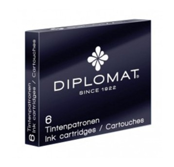 Naboje do piór DIPLOMAT, 6szt., czarne