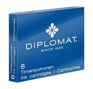 Naboje do piór DIPLOMAT, 6szt., niebieskie