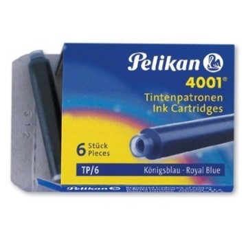 Naboje PELIKAN krótkie TP/6 niebieskie PN301176