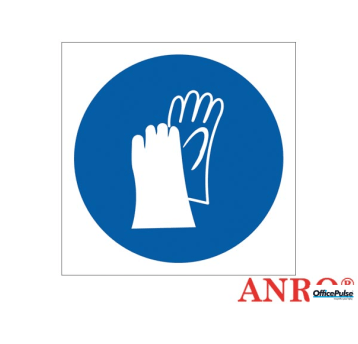 Naklejka NAKAZ STOSOWANIA OCHRONY RĄK 200x200 ZZ-7