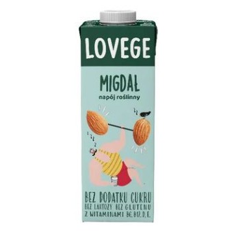 Napój Lovege Migdałowy Bez Dodatku Cukru 1L