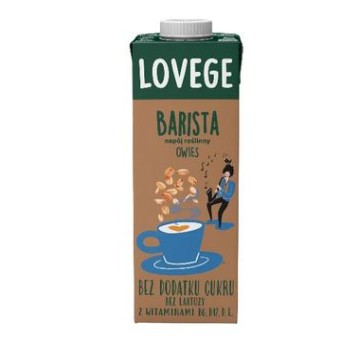 Napój Lovege Owsiany Barista Bez Dodatku Cukru 1l