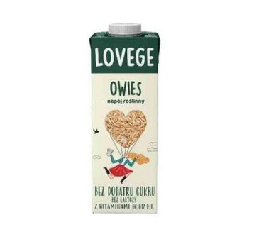 Napój Lovege Owsiany Bez Dodatku Cukru 1l