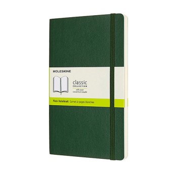 Notes MOLESKINE L (13x21cm) gładki miękka zielony.