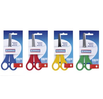 Nożyczki szkolne DONAU, 13,5cm, mix kolorów