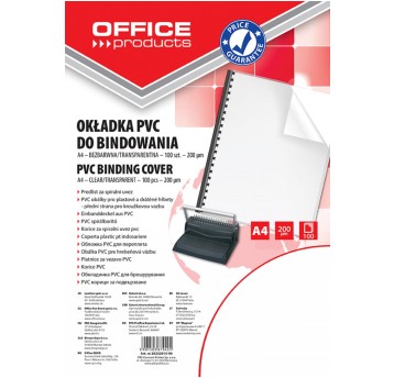 Okładki do bindowania OFFICE PRODUCTS, PVC, A4, 2